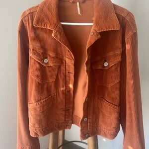 Free People Women's Corduroy Jacket - Rust